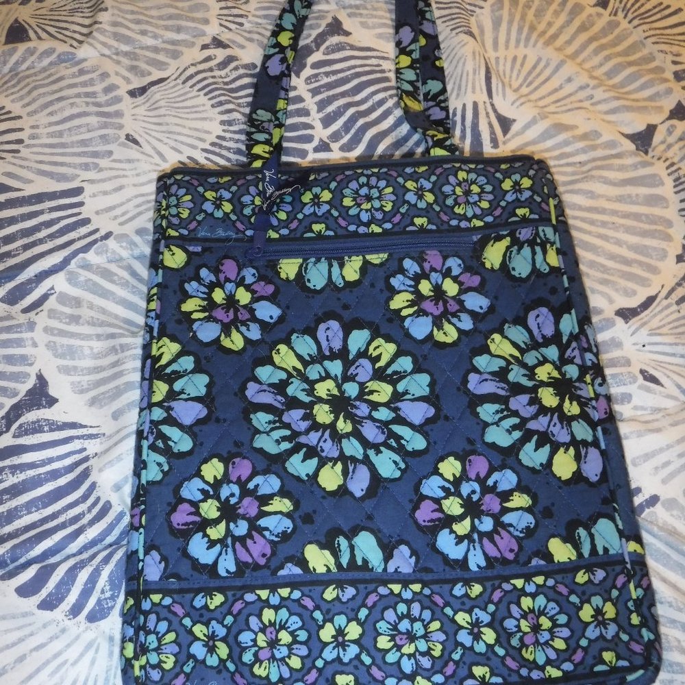 Vera Bradley Laptop Travel Tote Indigo Pop